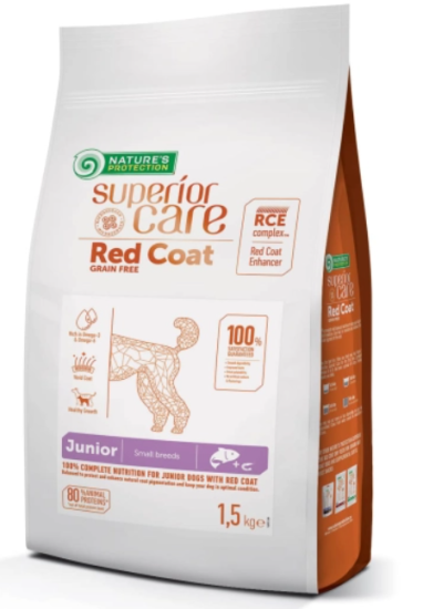 NP Superior Care Red Coat Grain Free Junior Mini Breeds для малих порід, юніорів з рудим забарвленням шерсті