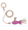 Іграшка-вудка Природа «Рибка на магніті» для котів, рожева