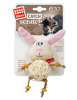 Іграшка для котів зайчик із плетеним м'ячиком і дзвіночком GIGWI CATCH&SCRATCH