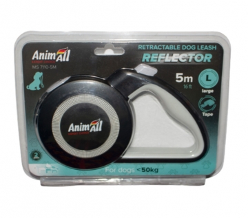 Поводок-рулетка AnimAll Reflector для собак весом до 50 кг, 5 м