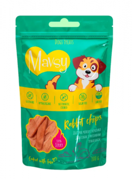 Mavsy Rabbit chips - Мавсі Ласощі для собак чіпси з м'яса кролика