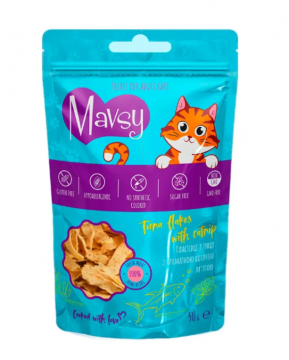 Mavsy Tuna flakes with catnip - Лакомство для кошек хлопья с тунцом и ароматной кошачьей мятой