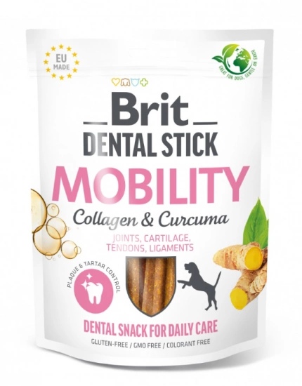 Ласощі для собак Brit Dental Stick Mobility для мобільності суглобів, колаген та куркума