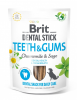Ласощі для собак Brit Dental Stick Teeth & Gums здорові ясна та зуби, ромашка і шавлія
