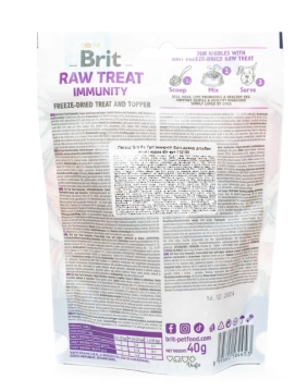 Лакомство для собак Brit Raw Treat freeze-dried Immunity для иммунитета, ягненок и курица