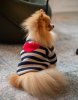 Dogs Bomba свитер вязаный полосатый с сердцем