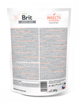 Ласощі для собак Brit Care Dog Crunchy Cracker Insects для чутливого травлення, комахи, лосось і чебрець