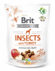 Лакомства для собак Brit Care Dog Crunchy Cracker Insects для поддержания веса, насекомые, индейка и яблоко