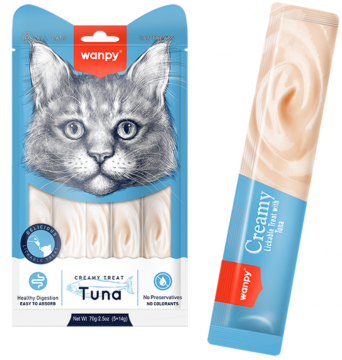 Рідкі ласощі для котів Wanpy Creamy Lickable Treats Tuna