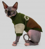 Dogs Bomba светр для котiв в'язаний CAT коричневий хакі