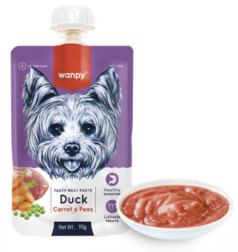Wanpy Duck Carrot & Pea Крем-суп утка с морковью для собак