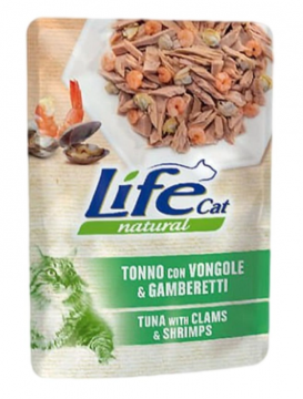 LifeCat Tuna With Clams And Shrimps пауч для котів тунець з мідіями і креветками