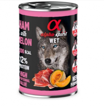 Полнорационный влажный корм Alpha Spirit Ham With Melon