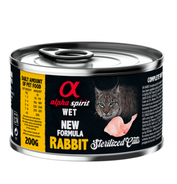 Alpha Spirit Rabbit Sterilized с кроликом для стерилизованных кошек