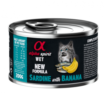 Alpha Spirit Sardine with Banana с сардиной и бананами для взрослых кошек