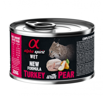 Alpha Spirit Turkey with Pear з індичкою та свіжими грушами для дорослих котів