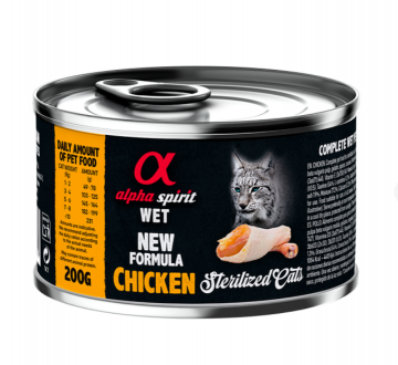 Alpha Spirit Chicken Sterilized с курицей для стерилизованных кошек