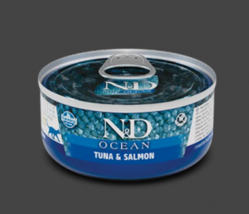 Farmina N&D Grain Free OCEAN TUNA AND SALMON, тунец, лосось