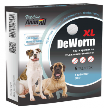 AnimAll VetLine DeWorm Антигельмінтний препарат для собак великих порід