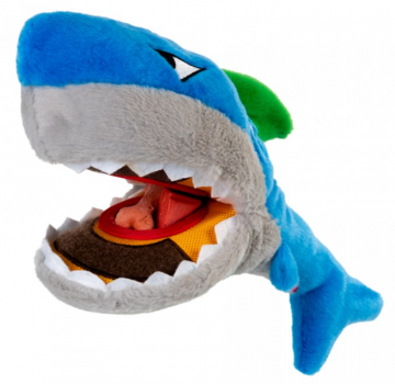 GiGwi Basic игрушка для собак акула для лакомств с пищалкой