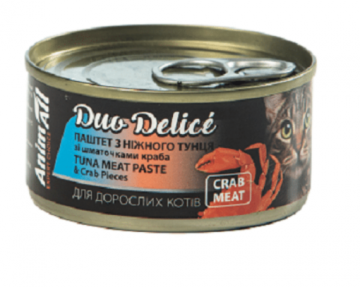 AnimAll Duo Delice паштет із тунця та шматочками краба