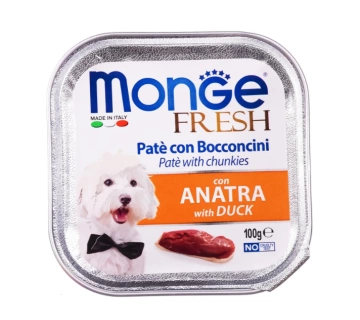 Monge dog fresh  вологий корм з качкою