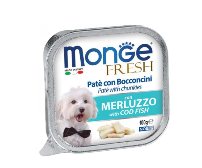 Monge Dog Fresh вологий корм з тріскою