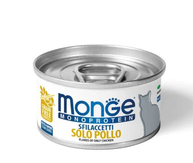 Monge Консерви для кішок Monoprotein м'ясні пластівці з курки
