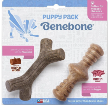 Игрушка для собак Benebone Puppy 2-Pack Maplestick Zaggler Bacon