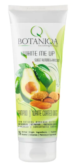 Шампунь для білих і світлих собак Botaniqa White Me Up Sweet Almond & Avocado Shampoo