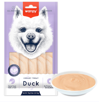 Wanpy Creamy Lickable Treat Duck ванпі качка рідкі ласощі для собак