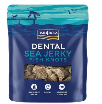 Натуральные лакомства для собак из 100% Кожи Белой Рыбы Fish4Dogs Sea Jerky Рыбные узлы