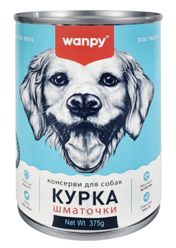 Wanpy Chicken Chunk ванпі курка шматочки вологий корм консерви для собак