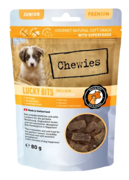 Натуральні ласощі з Яловичини та Курки Chewies Lucky Bits для цуценят