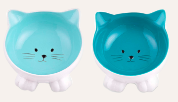 Набір із двох керамічних мисок Navaris - Ceramic Cat Bowl