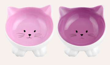 Набір із двох керамічних мисок Navaris - Ceramic Cat Bowl