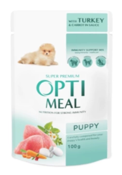 Optimeal Конс. корм для щенков с индейкой и морковью в соусе