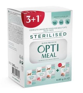 Набір 3+1 Adult Cats Sterilised Multi Taste - Повнораціонний Вологий Корм Для Дорослих Стерилізованих котів з різними смаками