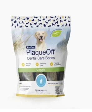 ProDen PlaqueOff Dental Care Bones Veggie — Жевательные вегетарианские косточки для собак