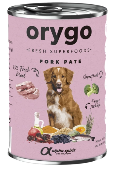 Orygo Wet Pork Pate Влажный корм для взрослых собак из свинины и брокколи