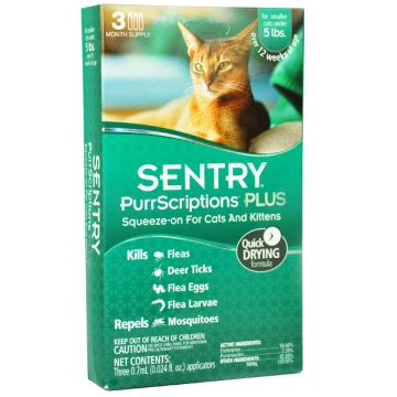 Краплі Sentry PurrScriptions до 2,2 кг