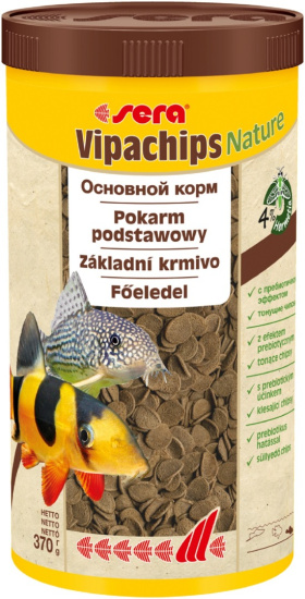 Sera Vipachips Nature Основной корм в виде чипсов для всех донных рыб