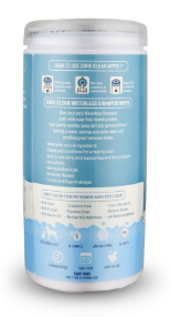 Серветки вологі Pet Clean PET WATERLESS SHAMPOO WIPES для домашніх тварин швидке очищення складок з медово-вівсяним ароматом