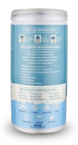 Салфетки влажные Pet Clean PET WATERLESS SHAMPOO WIPES для домашних животных быстрое очищение складок с медово-овсяным ароматом 