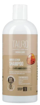 Відлущувальний шампунь Tauro Pro Line Derma Care Amber Scrub Shampoo для собак і котів