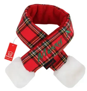 Шарф Санти Новорічний для собак Puppia CHECKERED RED