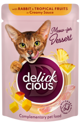 Delickcious Пластівці з кроликом та тропічними фруктами у вершковому соусі