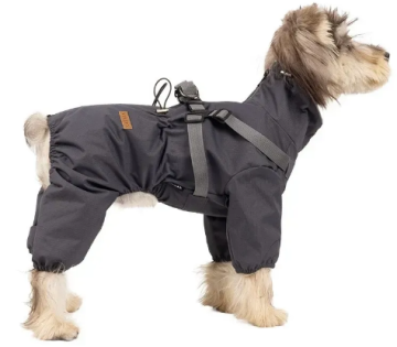 Светоотражающий дождевик-комбинезон для собак Derby R61 Grey Reflective