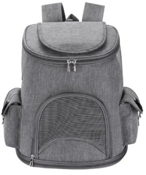 Рюкзак-переноска для котів і собак малих порід Derby BP Grey