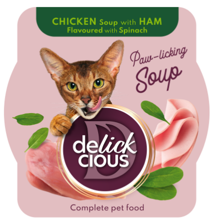 Delickcious Суп з курки з шинкою та додаванням шпинату